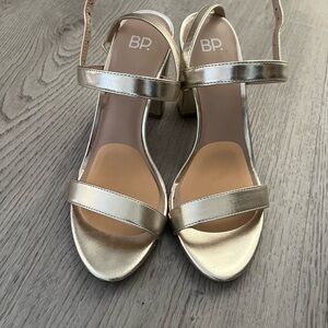 BP Women's Metallic Gold Heels